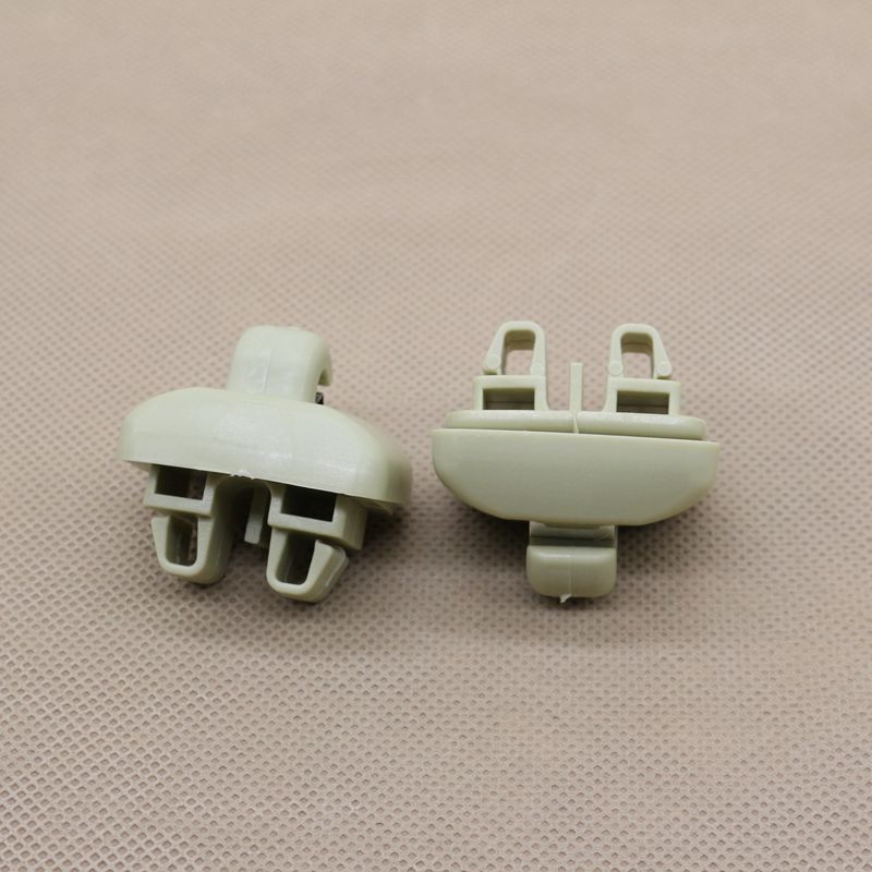 2-Piece Internal Beige Sun Visor Clip Fixing Hook 4B0857562 for Audi TT A6 S6 Quattro