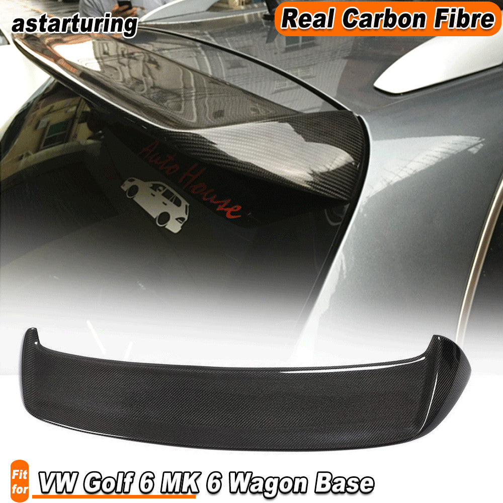 Fit for VW for Golf 6 MK 6 Wagon Base 10-13 REAL CARBON Rear Roof Spoiler Wing Lip