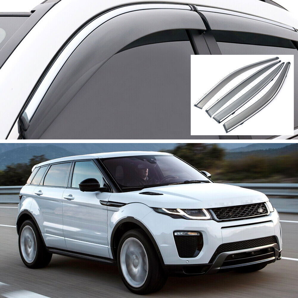 4X Window Deflector Visors Rain Guards Vent Shade for Range Rover Evoque 12-2019