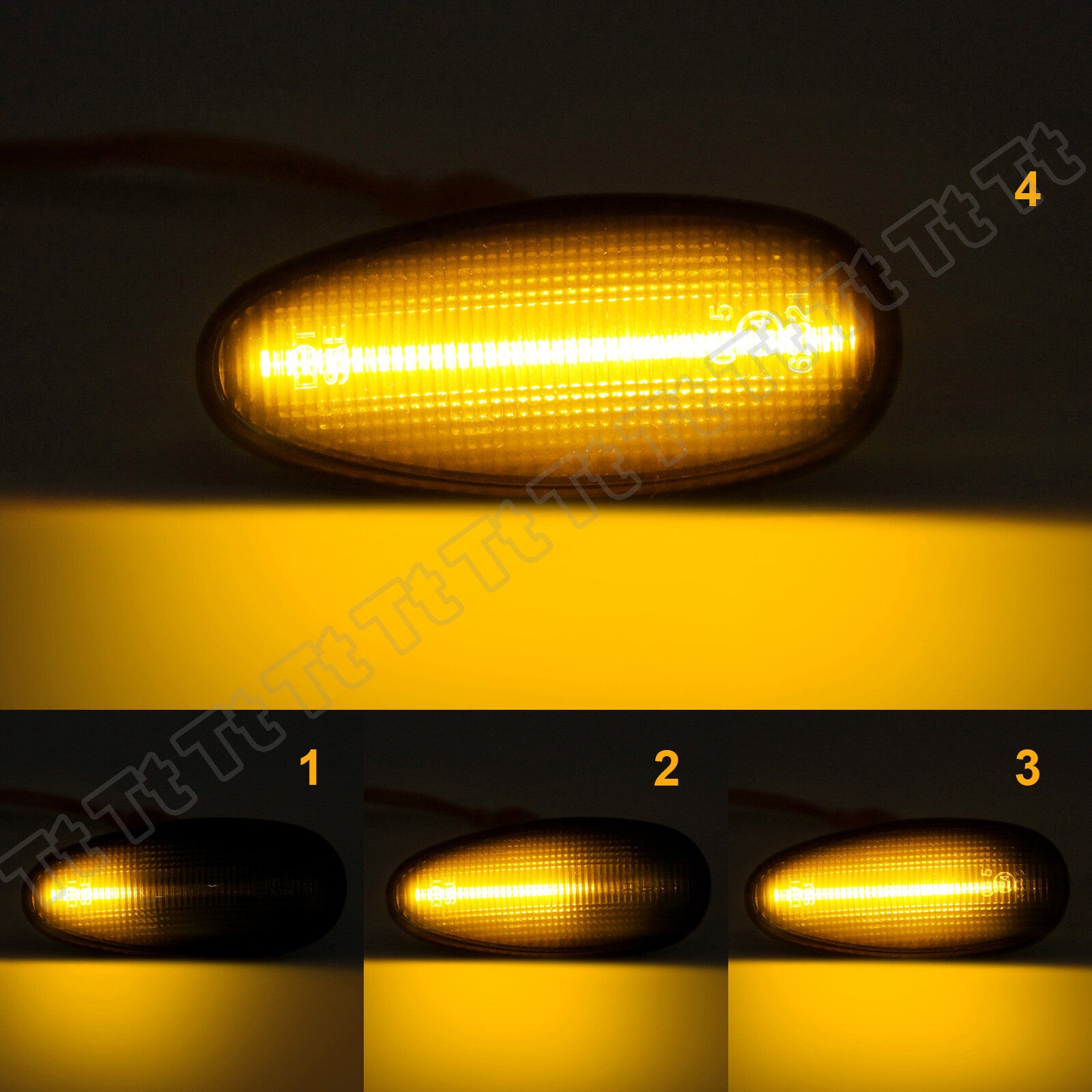 Suitable for 03-06 for Mitsubishi Outlander / 02-06 Lancer LED side marker signal light smoke