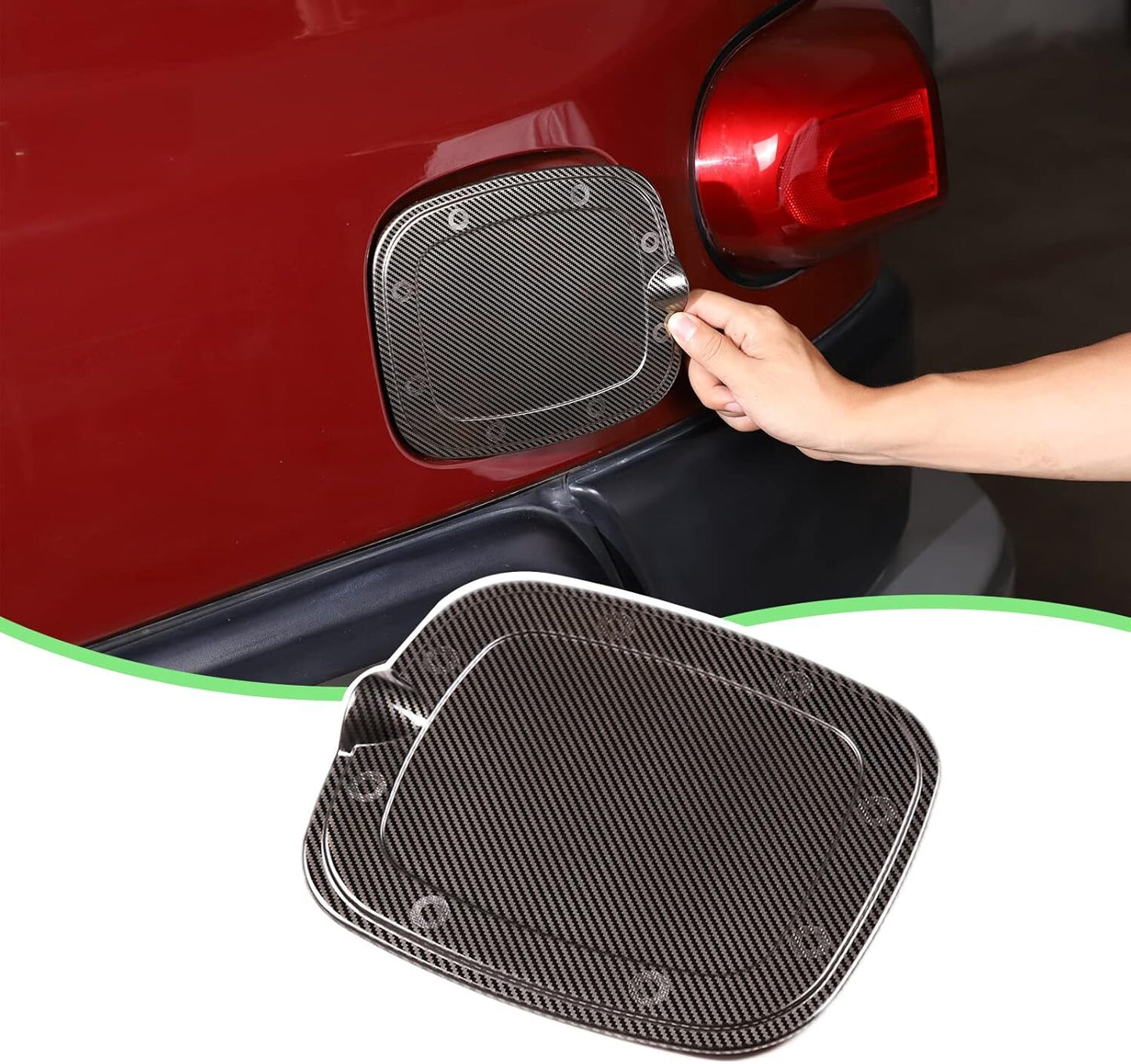 for Toyot@ FJ Cruiser 2007-2021 Steel Fuel Filler Tank Cover Door Gas Cap Trim
