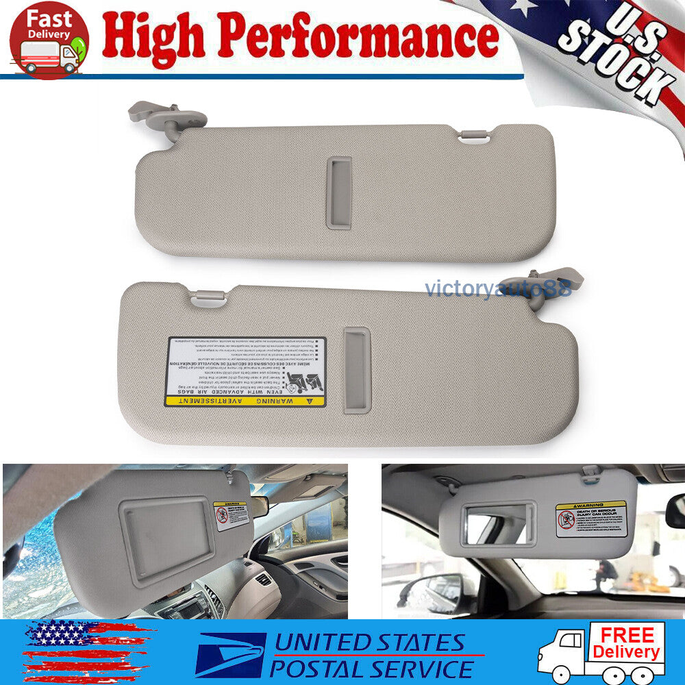 Suitable for Hyundai for Elantra Gray 2011-2015 car sun visors (right + left pair)