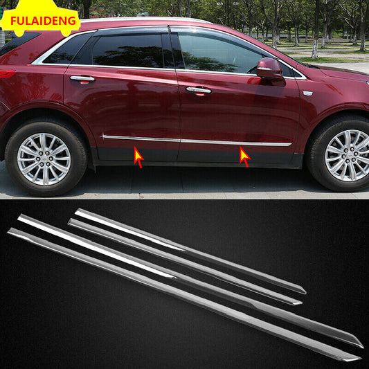 for Cadillac XT5 2016-20 Car Chrome Side Door Body Molding Protector Cover Trim