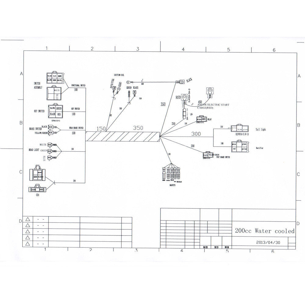 Complete electric all-terrain vehicle/four-wheel off-road bicycle wiring harness 150 200CC 250CC stator CDI
