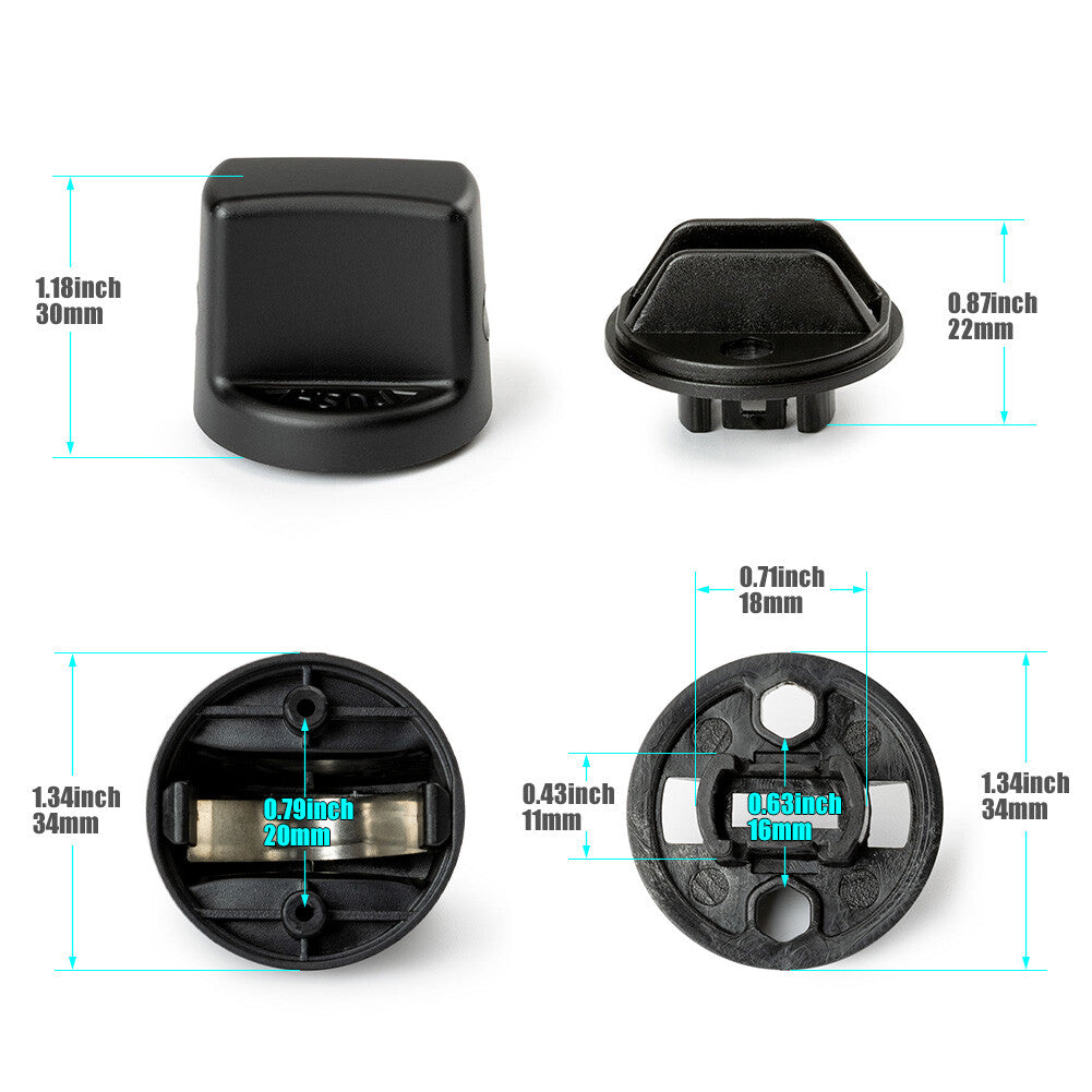Knob caps and inserts for Mitsubishi Lancer Outlander keyless entry switch