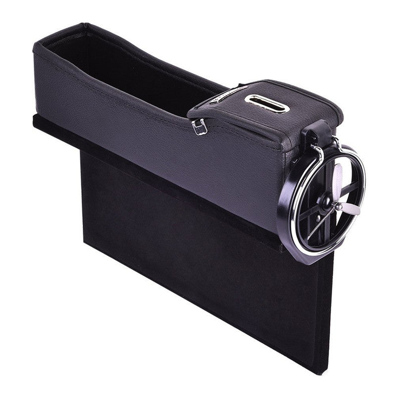 1x Car for Seat Catcher Gap Filler Storage Right Side Box Coin Collector Cup Holder