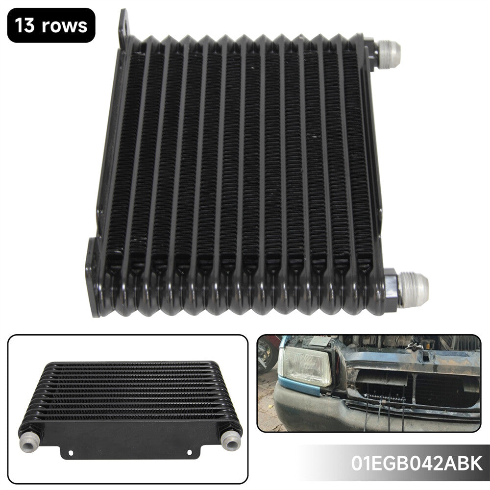 32MM AN10 13 Row Aluminum Engine Transmission Oil Cooler 226MM Racing Cooler BK
