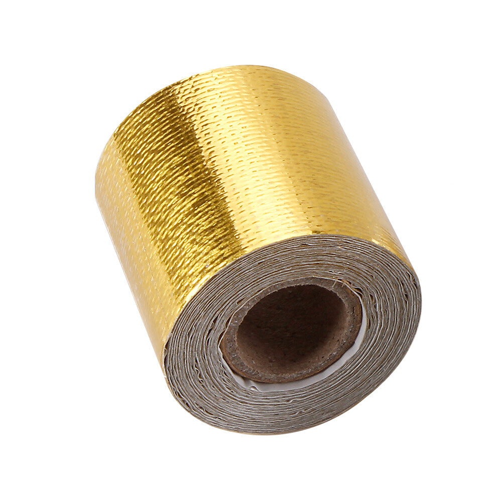 2 16ft Gold Heat Barrier Shield Roll Fiberglass Wrap Tape Car Protection