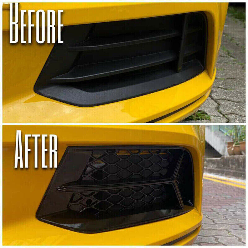 for Audi A3 2017-2019 Glossy Black ABS Front Bumper Fog Light Grille Cover Trim