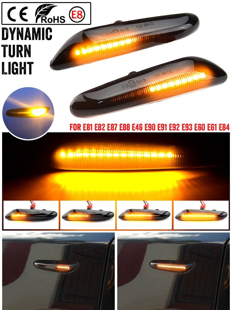 Dynamic Smoke LED Side Turn Signal Lamp for BMW 1 3 5 series E36 facelift Oct 96