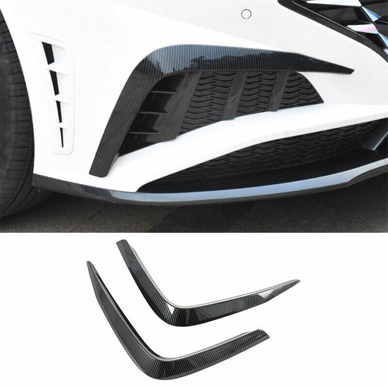 for Hyundai Sonata 2020-2023 Carbon Fiber Front Fog Light Eyebrow Strip Trim 2x