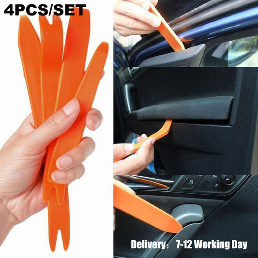 4Pcs Car Removal Pry Open Tool Kit for Radio Audio Stereo Door Trim Dash Panel