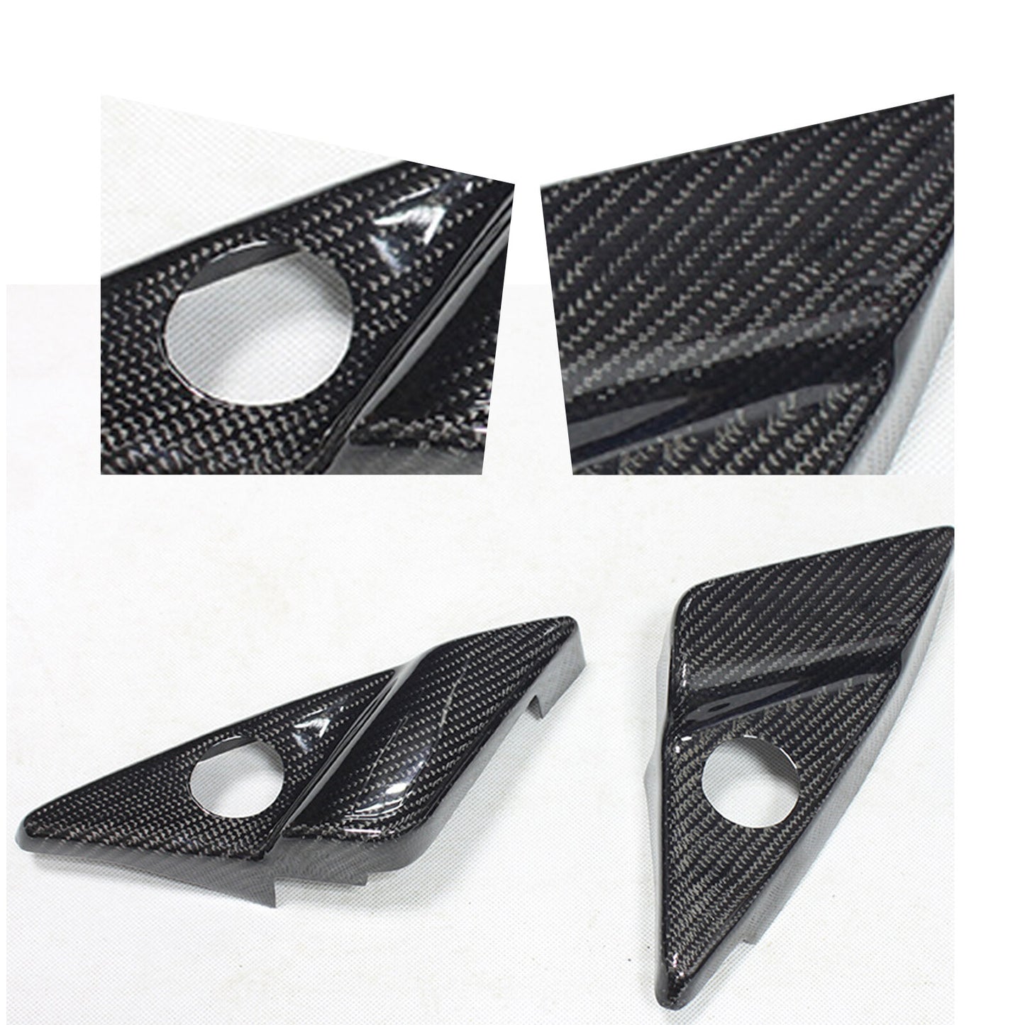 Carbon Fiber A Pillar Speaker Panel Cover Trim fit for Maserati GranTurismo 08-16 AT