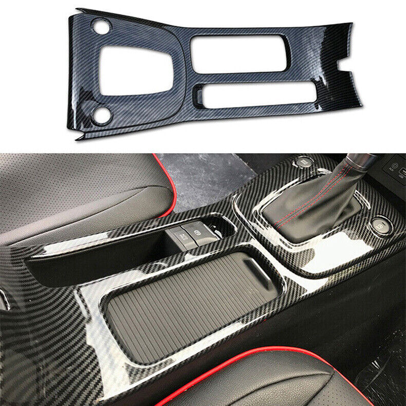 for Hyundai Kona 2018-2023 Carbon ABS Console Gear Shift Box Frame Cover Trim 1x