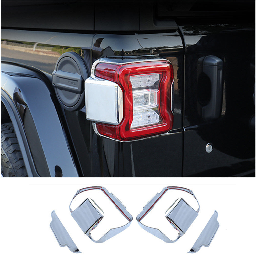 Rear Lamp Tail Light Cover Chrome Trims Garnish for Jeep for Wrangler JL 2018-2022