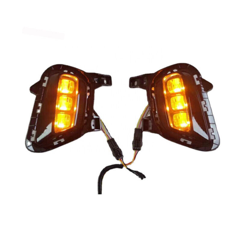 Applicable to 2020-2021 for Kia Sonet LED Daytime Running Lights (DRL) and Turn Signal Fog Lights (LHRH)