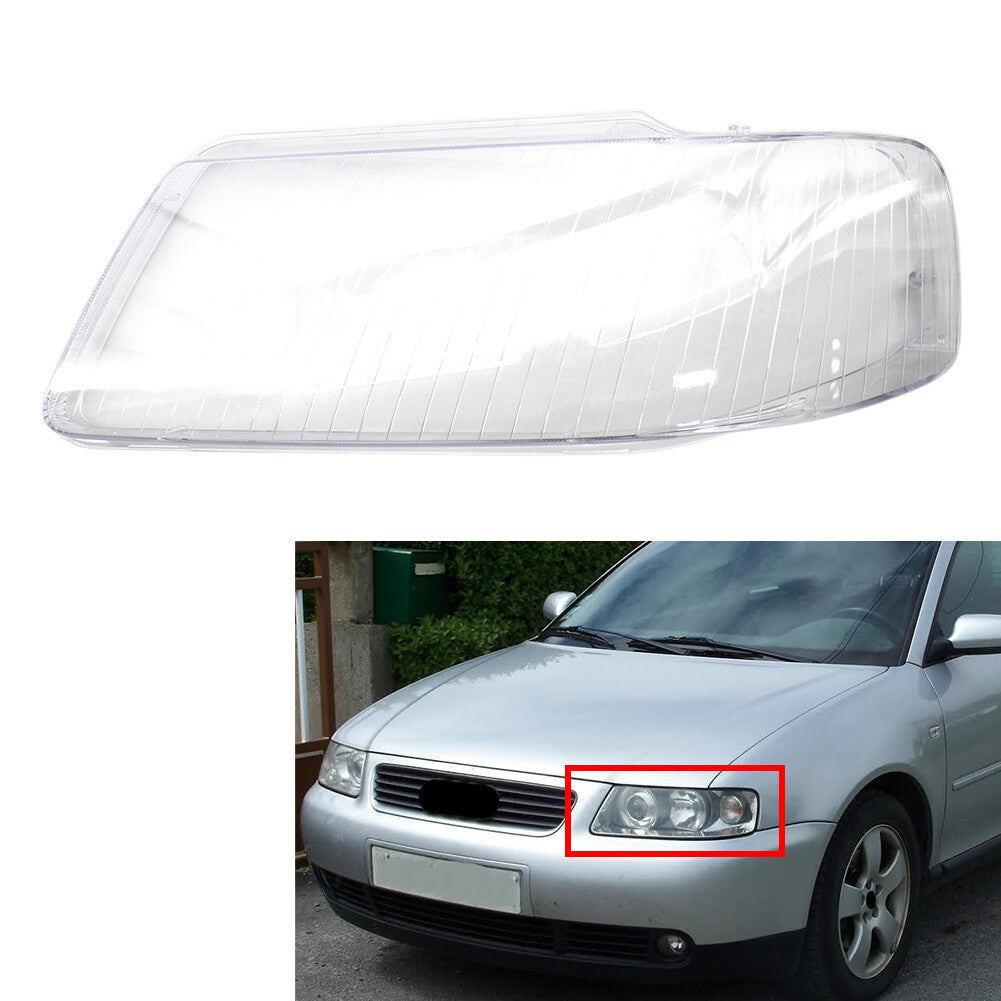 Headlight Lens Cover Headlamp Lampshade for Audi A3 2001-2003 Transparent Left