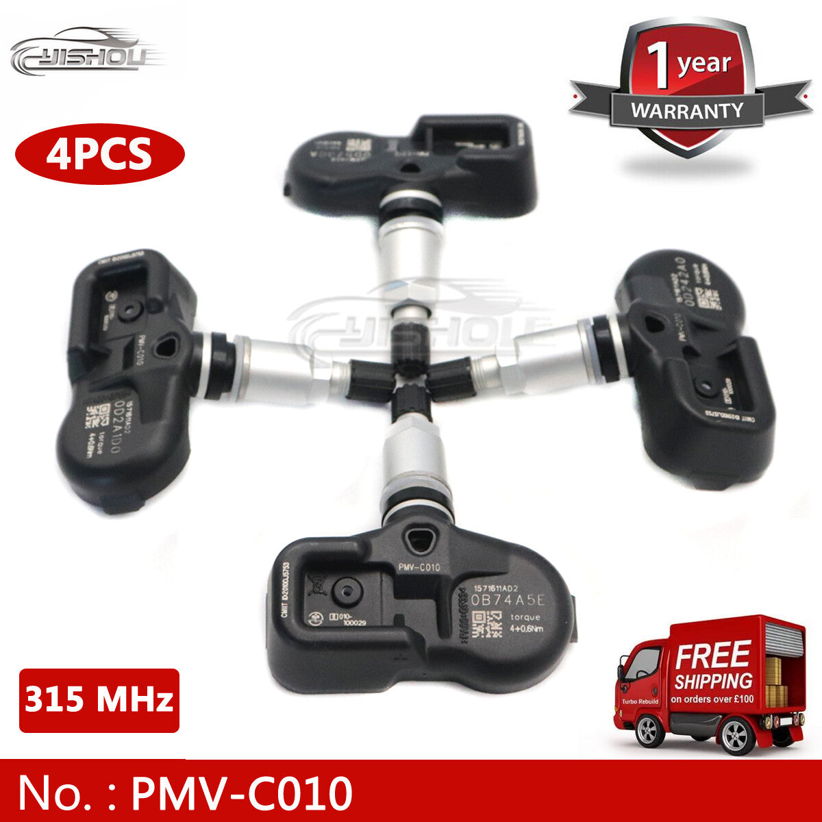 (4) Tire Pressure Sensor Kit PMV-C010 suitable for Toyota for Camry , for Corolla , for Lexus