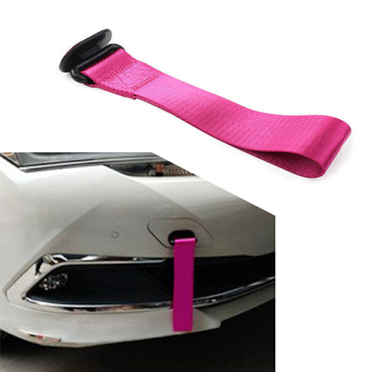 Car Tow Towing Strap Belt Rope Rally Hook Universal Rear/Front Bumper Purple