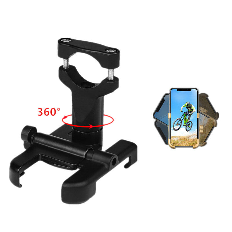 Motorcycle Adjustable Handlebar Bracket Stand Phone Holder Aluminium Support BK