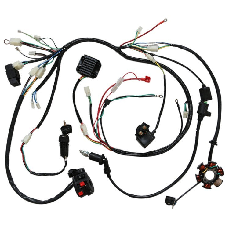 Electrics Wiring Harness Wire Stator Coil + Carburetor GY6 125cc 150cc ATV Buggy