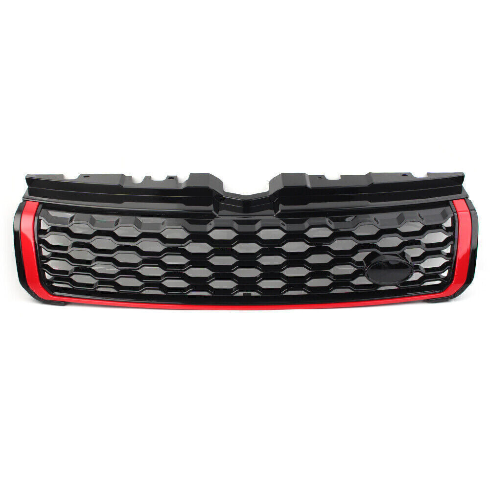 Car Upper Front Grille Grill Fit for Range Rover Evoque 2010-2018 Red Black