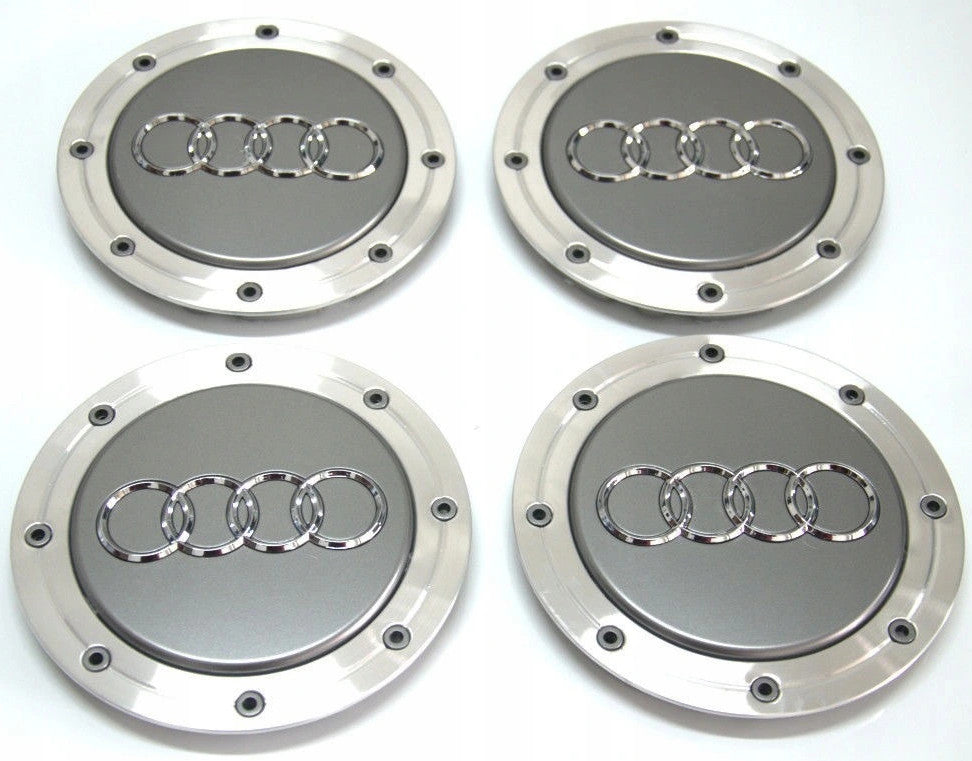 Metal stickers, badges, and logos for Audi Q2 car side fenders, chrome black, 2-piece set.