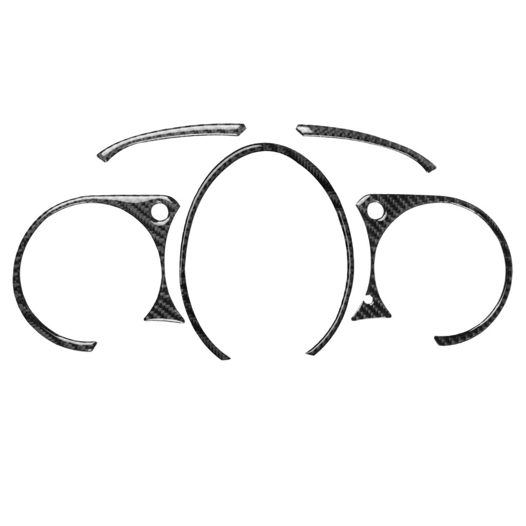 5Pcs Carbon Fiber Instrument Cluster Panel Cover Trim For 2009-2020 for Nissan 370Z