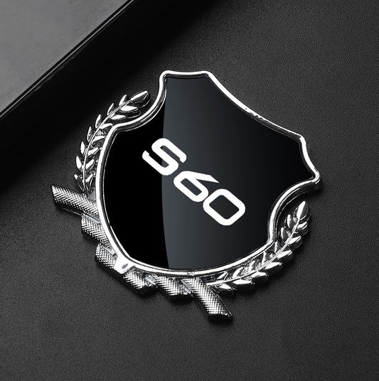 Black side fender and window badge decals for Volvo V40 cars.