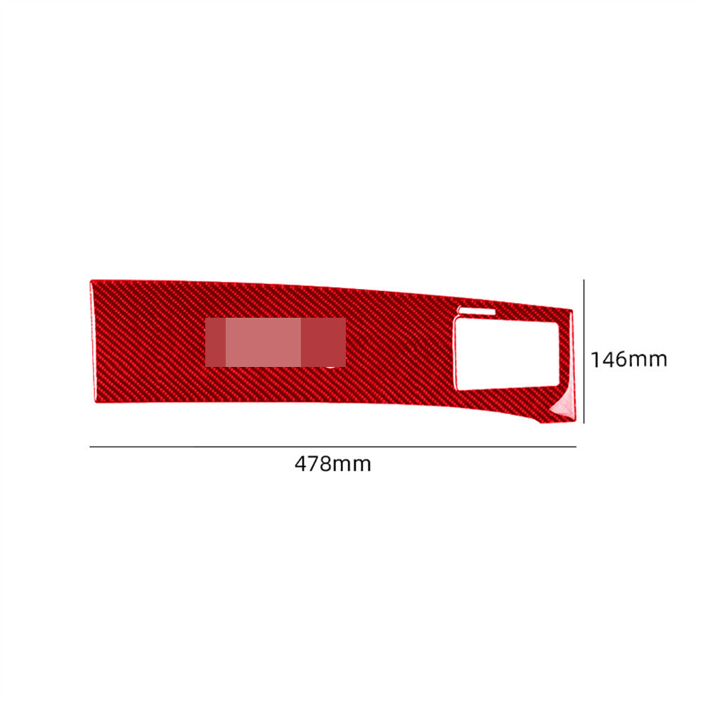 Red Carbon Center Console for Co -pilot Dashboard Panel Cover for Jaguar XF 2009-2011