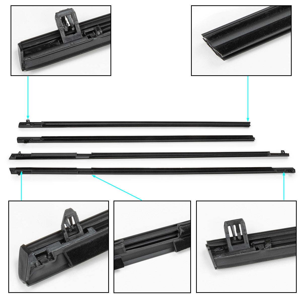 Black door and window strip mold kit for Holden Sedan Commodore VT VX VY V 92170764