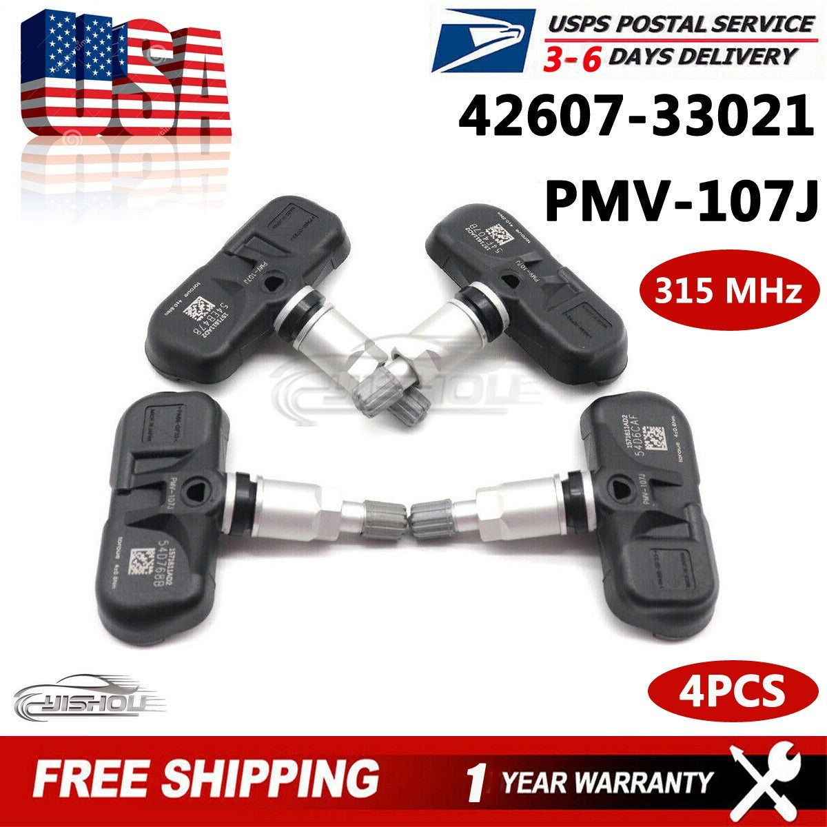 TIRE PRESSURE SENSOR TPMS 42607-33021 for Toyota for Corolla for Lexus for Scion PMV-107J