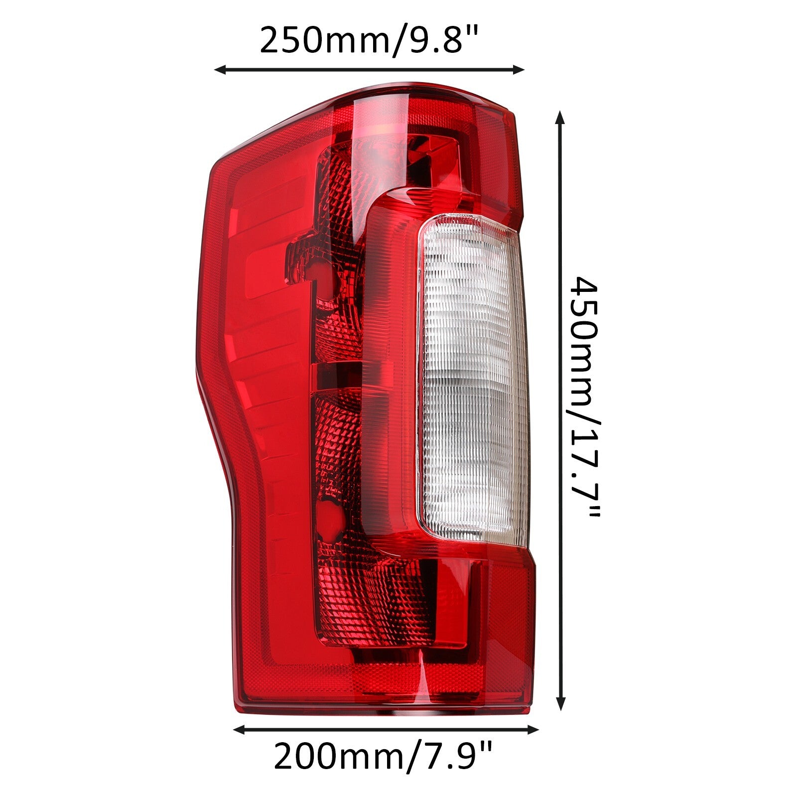 Applicable to 2017 and 2019 for Ford F-250 and F-350 Super Duty taillights, rear brake lights (left).