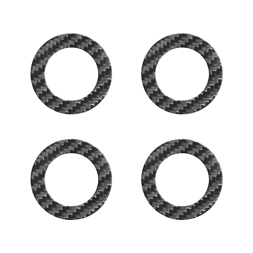 4Pcs Carbon Fiber Door Lock Ring Cover Trim for Chrysler 200 2011-2014