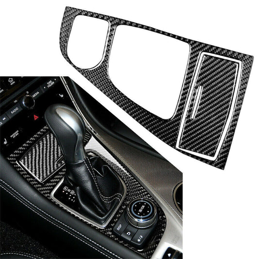 Gear Console Panel Ashtray Cover Trim for Infiniti Q50 2015-16 2019 Carbon Fiber