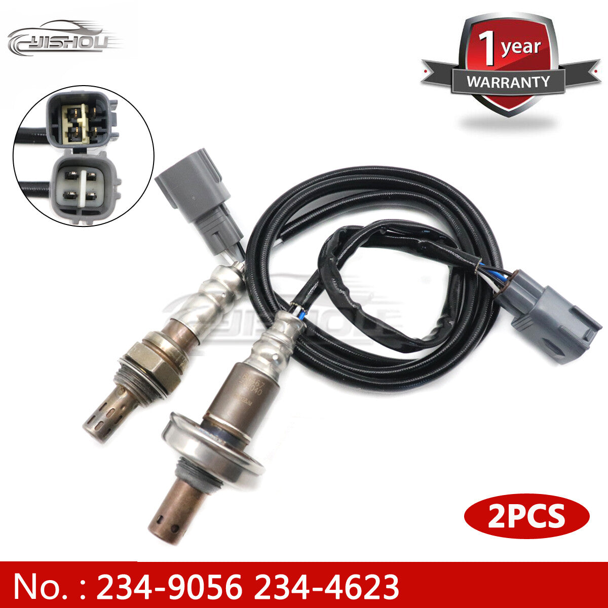 Two-piece upstream and downstream oxygen (O2) sensor kit for 2004-2009 for Toyota Prius 1.5L