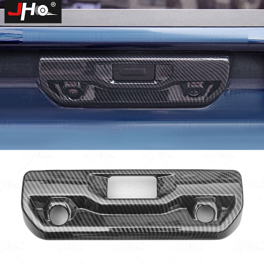 for Chevy Silverado 1500 2022+ ABS Carbon Fiber Tailgate Handle Cover Trim
