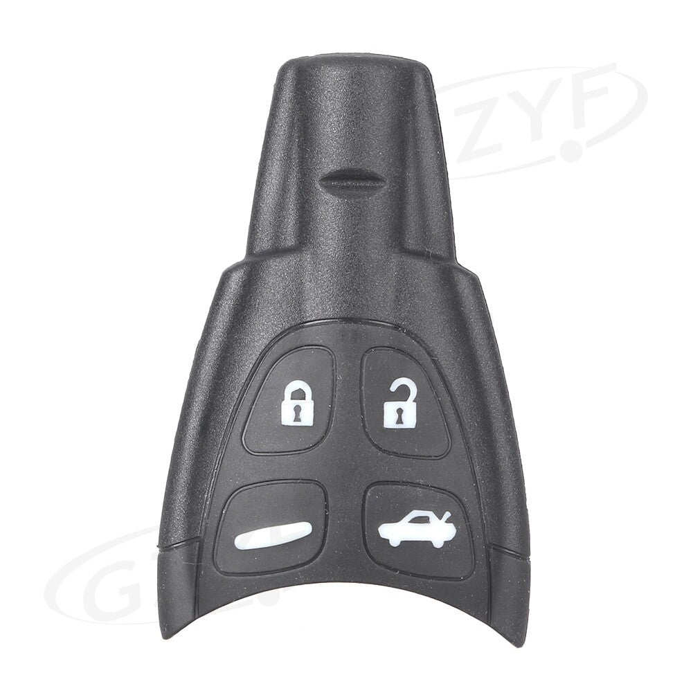 Car Black 4-Buttons Key Fob Shell Case Cover fit for Saab 9-3 Sport Sedan 2003-2011