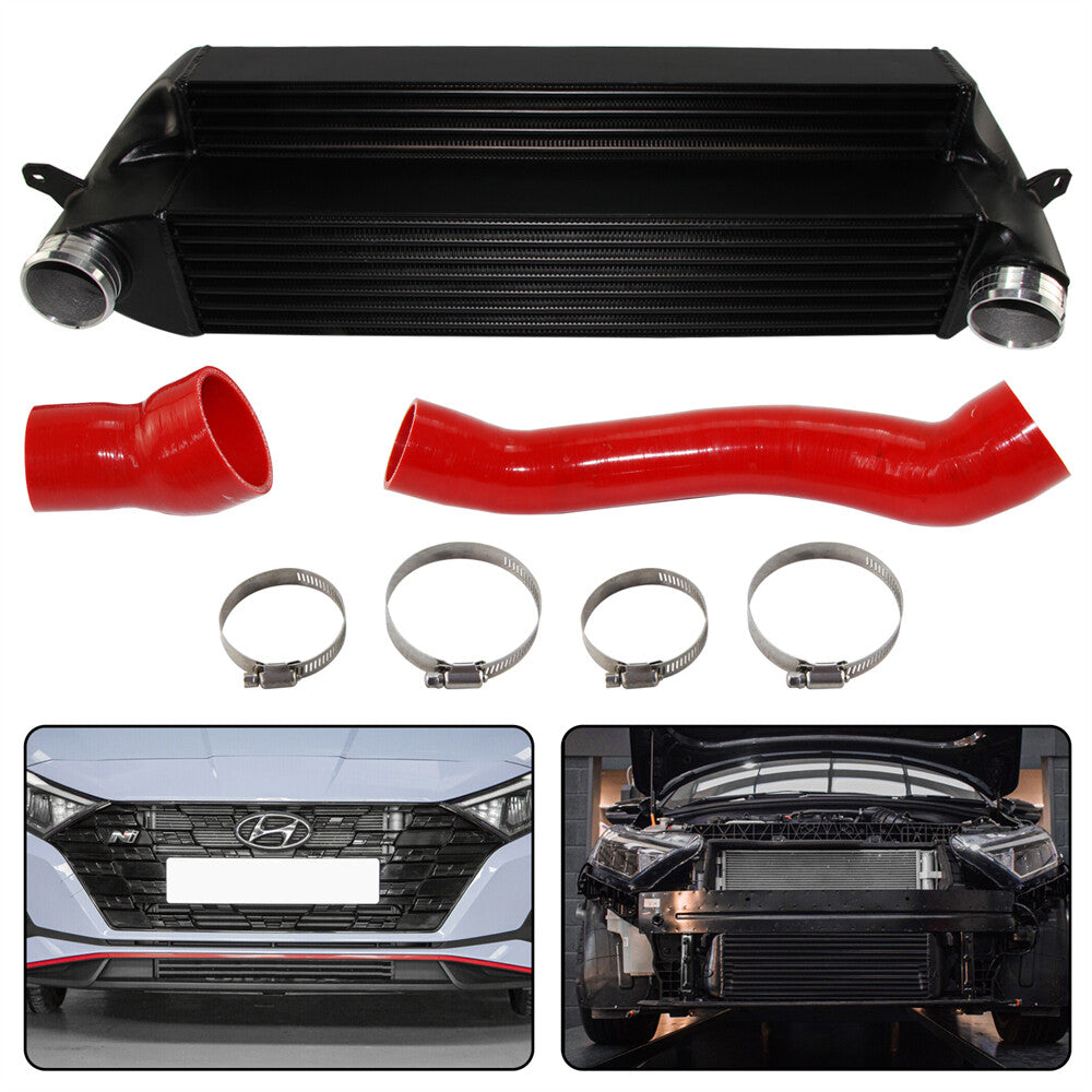 Competition Intercooler Kit for Hyundai I20N 150KW/204PS 2021+ Tube Fin Red