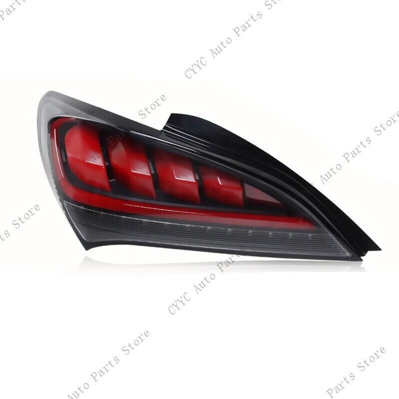 Pair For 2010-2016 for Hyundai for Genesis Coupe Shiny Black Sequential LED Tail Lights