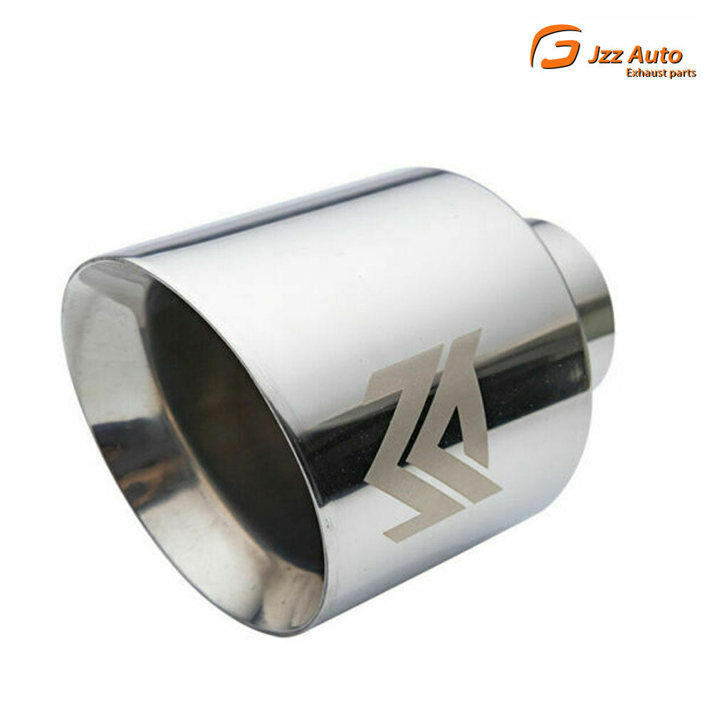 Universal 3'' inlet 5'' outlet Exhaust End Tips Muffler Exhaust Tip Sliver New