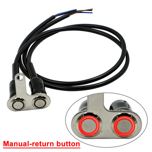 LED Switch Handlebar Adjustable Mount Waterproof Switch Universal left RED