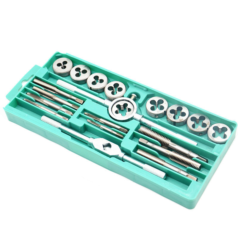 20Pc M3-M12 Screw Tap Die Set Metric Thread Tap Wrench Hand Car Repair Hand Tool