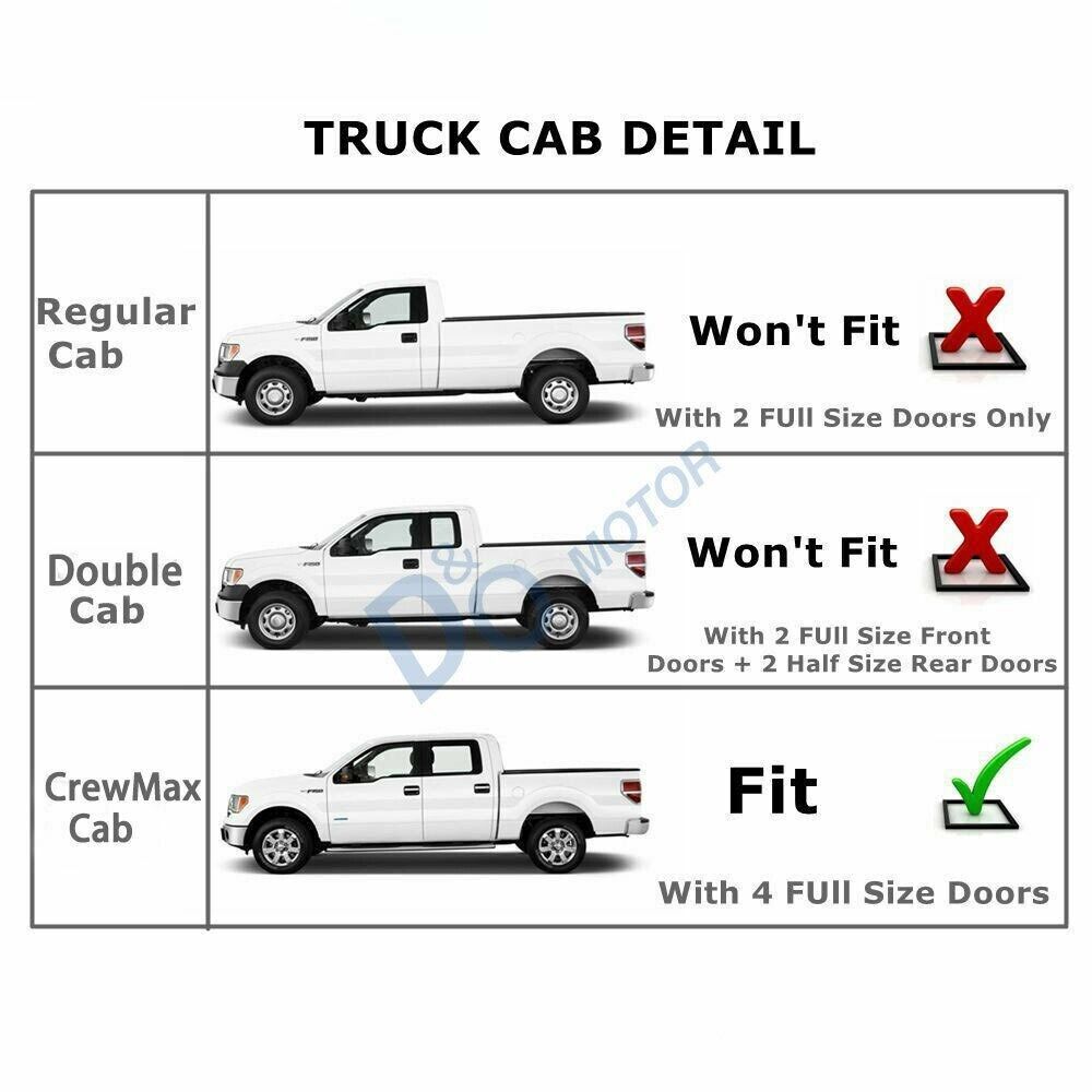 for Toyota Tundra 2007-2021 Black Window Wind Visors Rain Guard Vent Deflectors