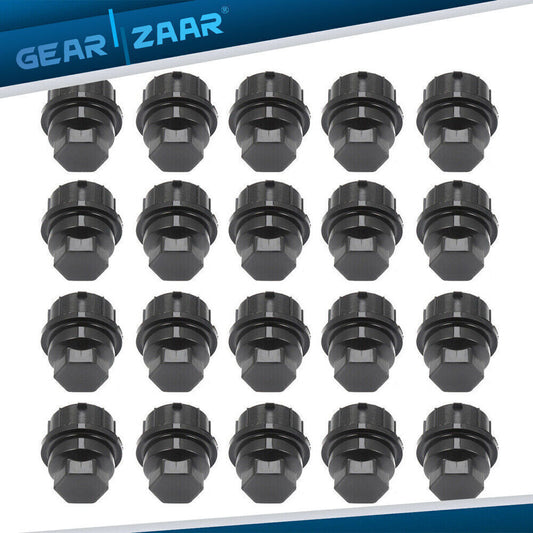 9593028 Black 20PCS Wheel Nut Cover Replaces GM fits for Buick for Chevy for GMC Pontia