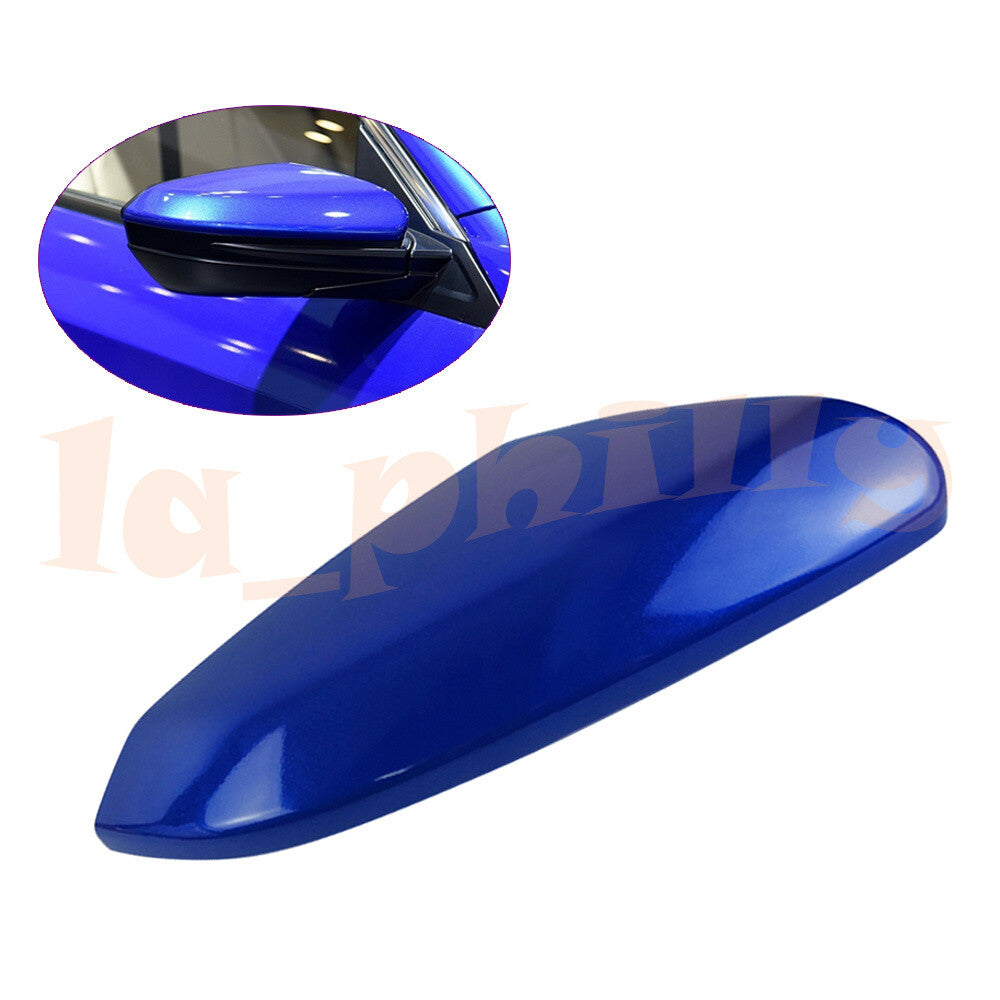Front Right Side Mirror Cover Trim Cap Plastic Fit for Honda for Civic 2016-20 Blue