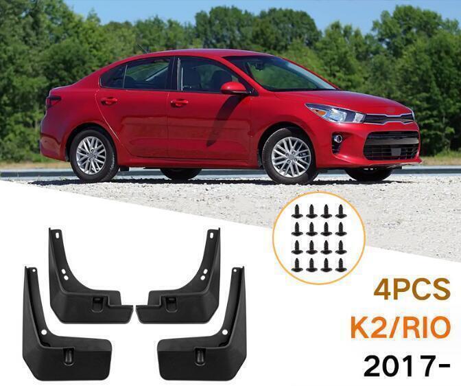 for Kia Rio Sedan 2018-2023 ABS Black Mud Flaps Mud Guards Fender Mudguards 4X