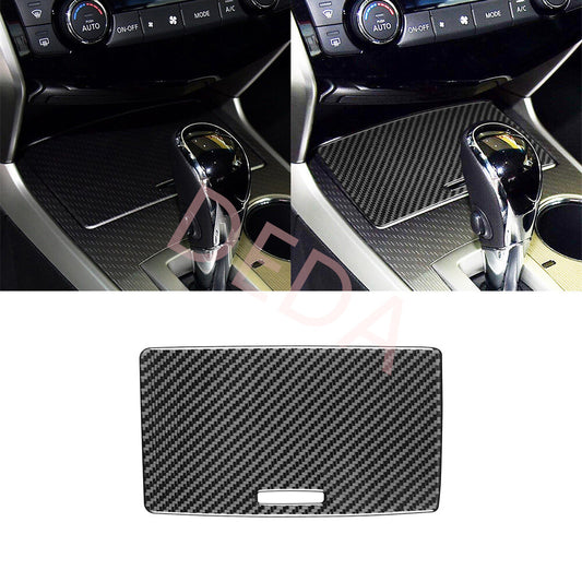Carbon Fiber Gear Shift Storage Box Panel Trim for Nissan Altima Teana 2013-2018