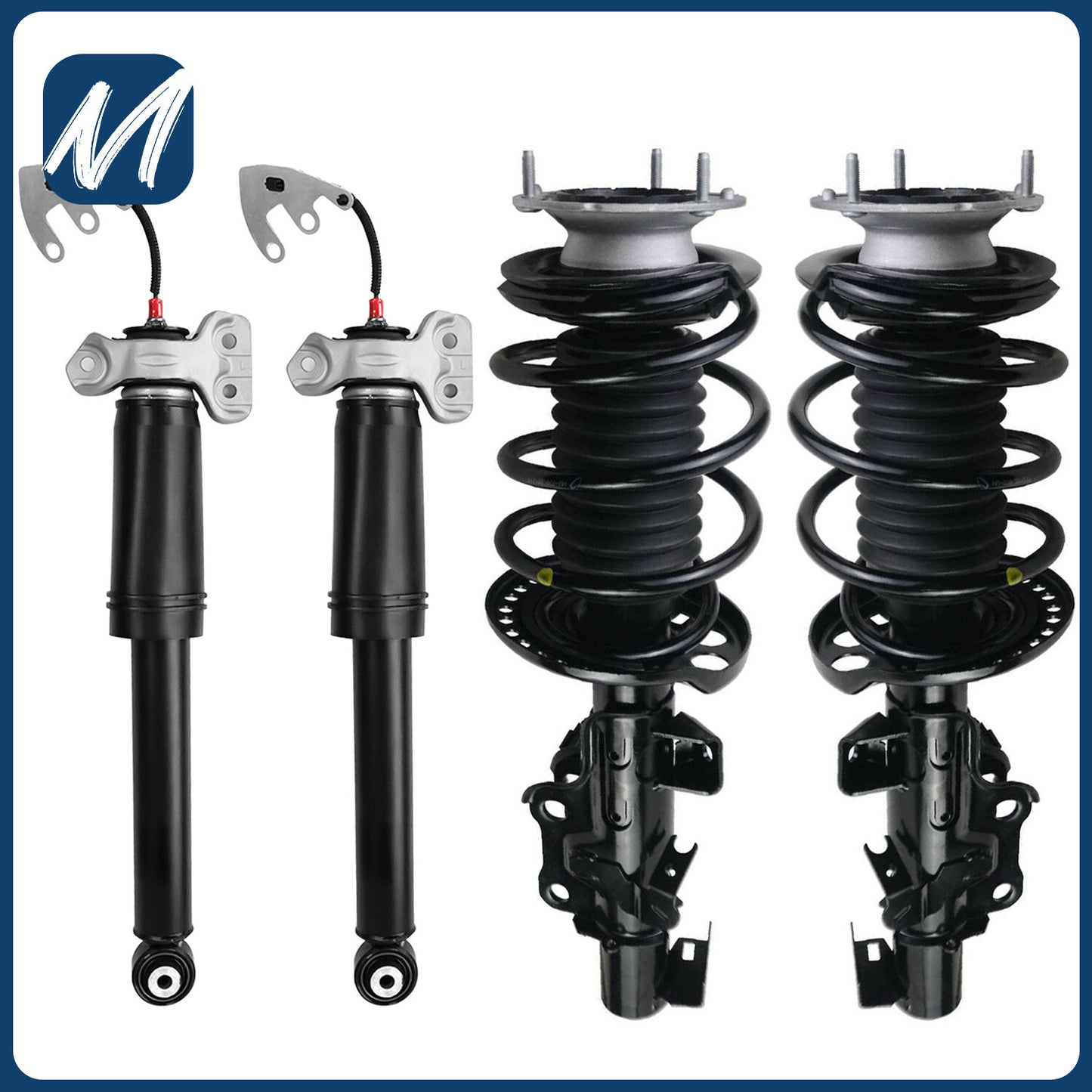 Pair Rear Left & Right Shock Absorbers for Lincoln MKZ 2013-2020 With Electric