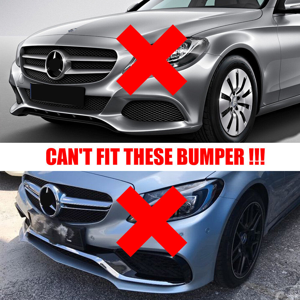 Pair Front Bumper Lower Lip Trim Molding For 15-2018 for Mercedes-Benz W205
